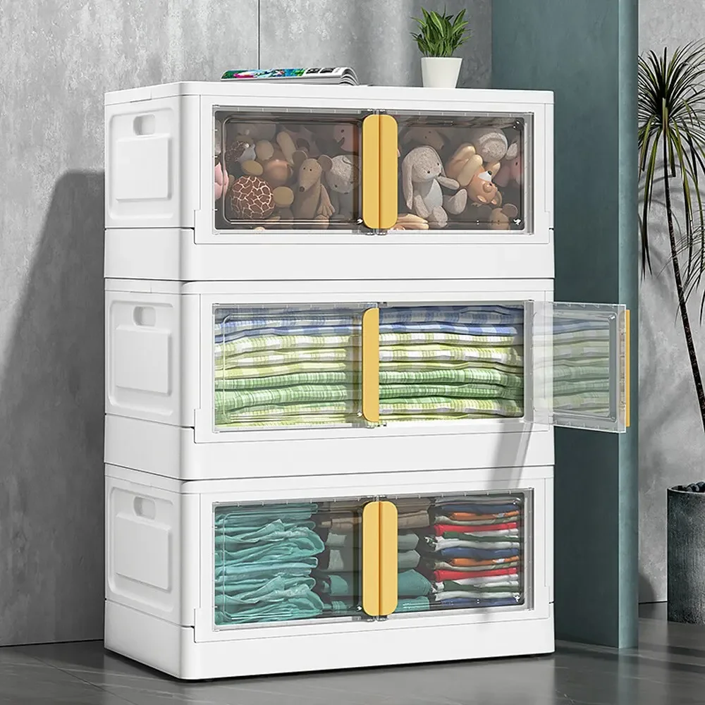 

Large Capacity Storage Box Foldable Portable Plastic Clothes Toy Storage Bin Doll Storage Container Home Wardrobe Organizer 1PC