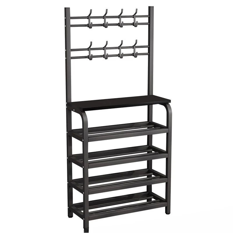 

Bedroom hanger household foyer entrance coat rack shoe cabinet simple clothes rack shoe integrated