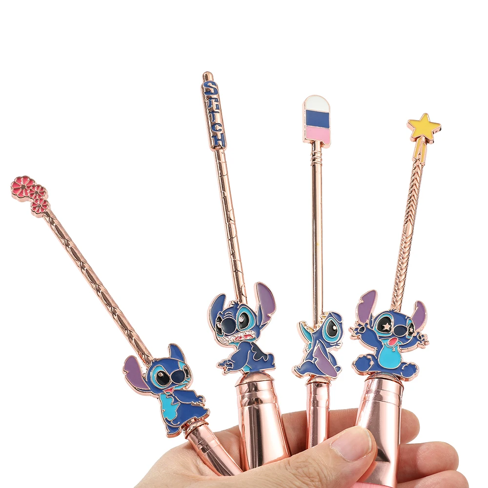 5pcs/set Lilo & Stitch Makeup Brushes Kawaii Stitch Model Cosmetics Brush for Women Eyeshadow Concealer Lip Eye Brush