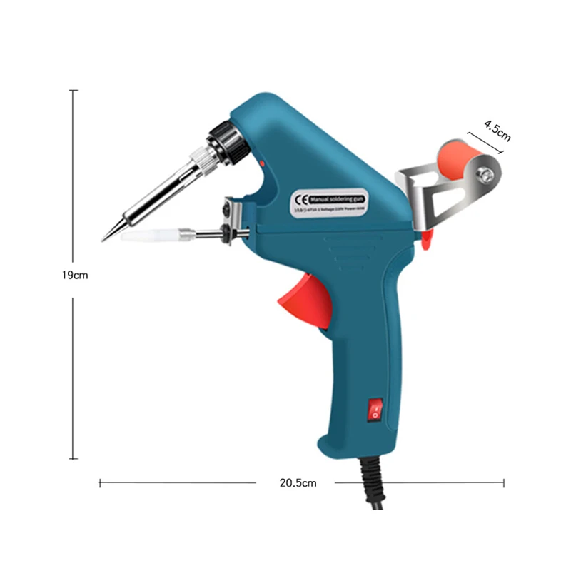 Pistola per saldatura a riscaldamento interno Pistola per manutenzione del circuito portatile da 60 W Saldatore a temperatura costante