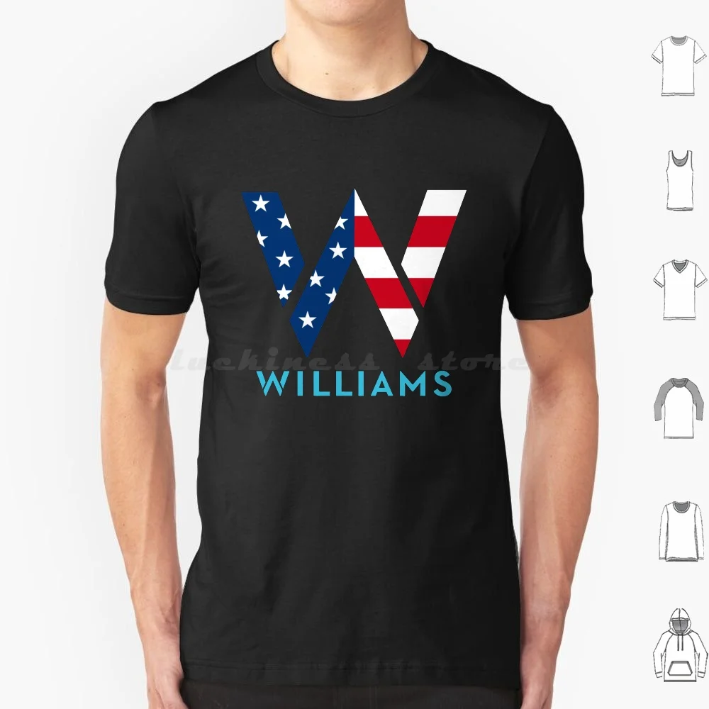 Williams Racing America , Logan Sargeant T Shirt 6Xl Cotton Cool Tee America United States Cota Austin Logan Sargeant Williams