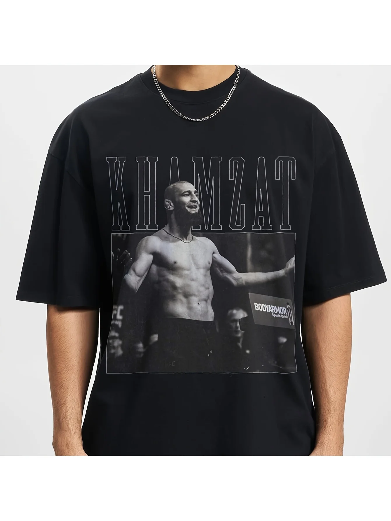 Ограниченная рубашка Хамамзат Чимаев, винтажная футболка 90-х годов с рисунком смешанного боевого художника, унисекс