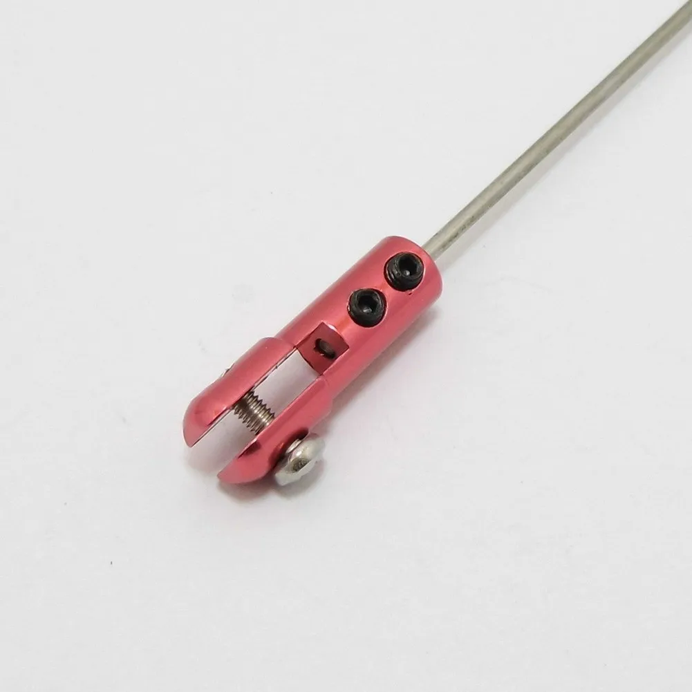 2PCS Metal Servo Arm Linkage Steering Gear Tie Rod Chuck Rudder Joint Coupler Red Blue With Set Screws For RC Model Boat