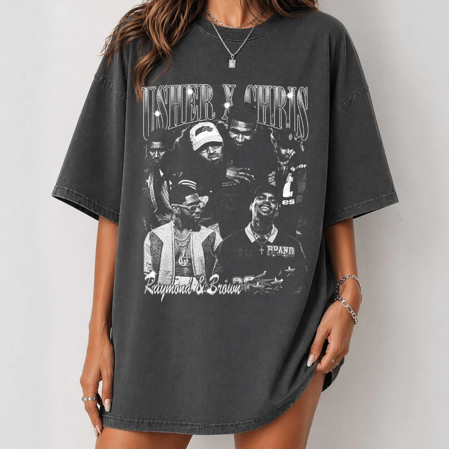 Chris Brown Usher RB Tour 2026 Vintage Shirt, Raymond X Brown Concert Tours Shirt, Hip Hop R&B Fan T-Shirt, Music Merch Gift
