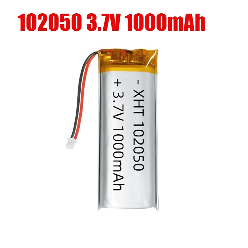

1-4pcs 102050 Battery 1000mAh 3.7V Lithium Polymer Battery for Smart Watch Flashlight Electric Toy Beauty Instrument GPS