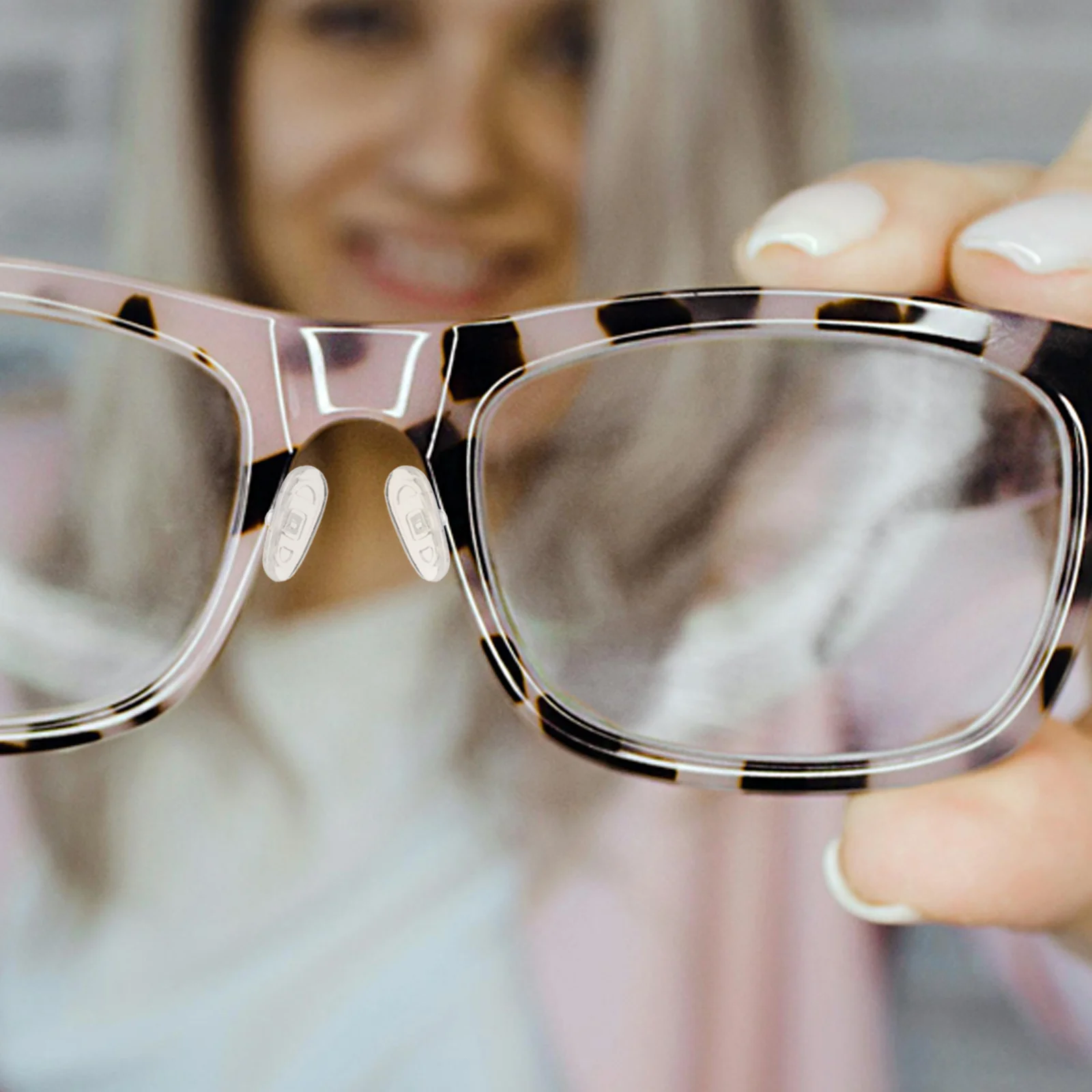 

25Pcs Silicone Push-in Nose Pads Soft Comfortable Anti-Slip Nose Cushions Replacement for Eyeglasses Sunglasses