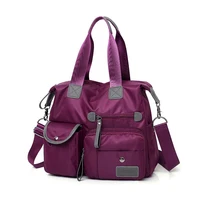 Elegante bolso de mano de nailon para mujer con múltiples bolsillos, bolso ligero impermeable y bolso de hombro tipo bandolera de gran capacidad