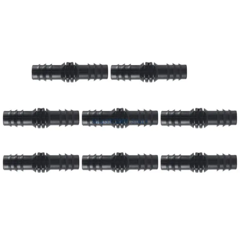 8x 1/2inch 16mm Garden Barbed Connector Plastic Drip Irrigation Hose Connector