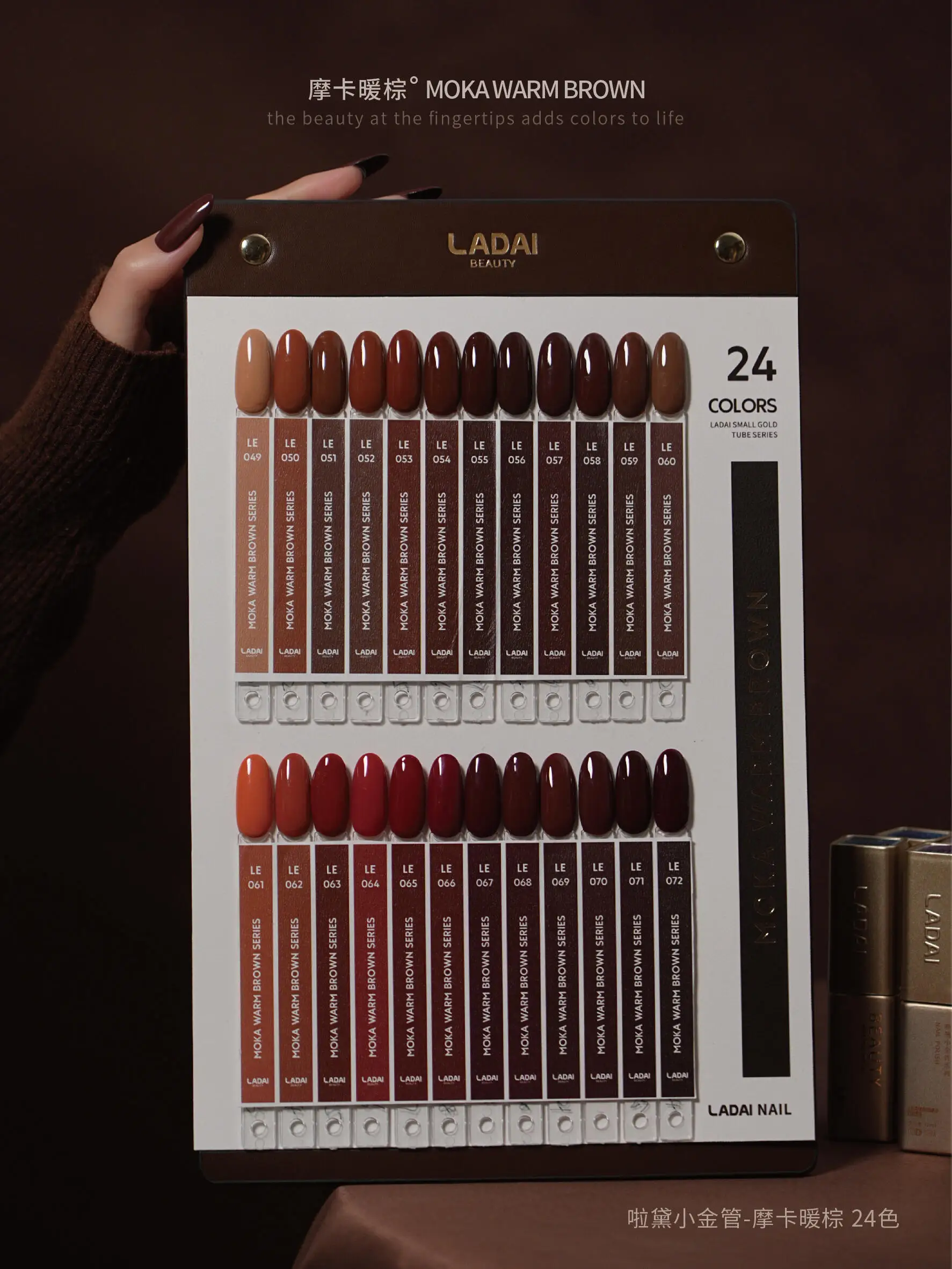 Hot Sale Mocha Colors Professional Fashion Nail Art Red Series 24 Colors Nail Gel Set Nail Salon Non-toxic UV Gel
