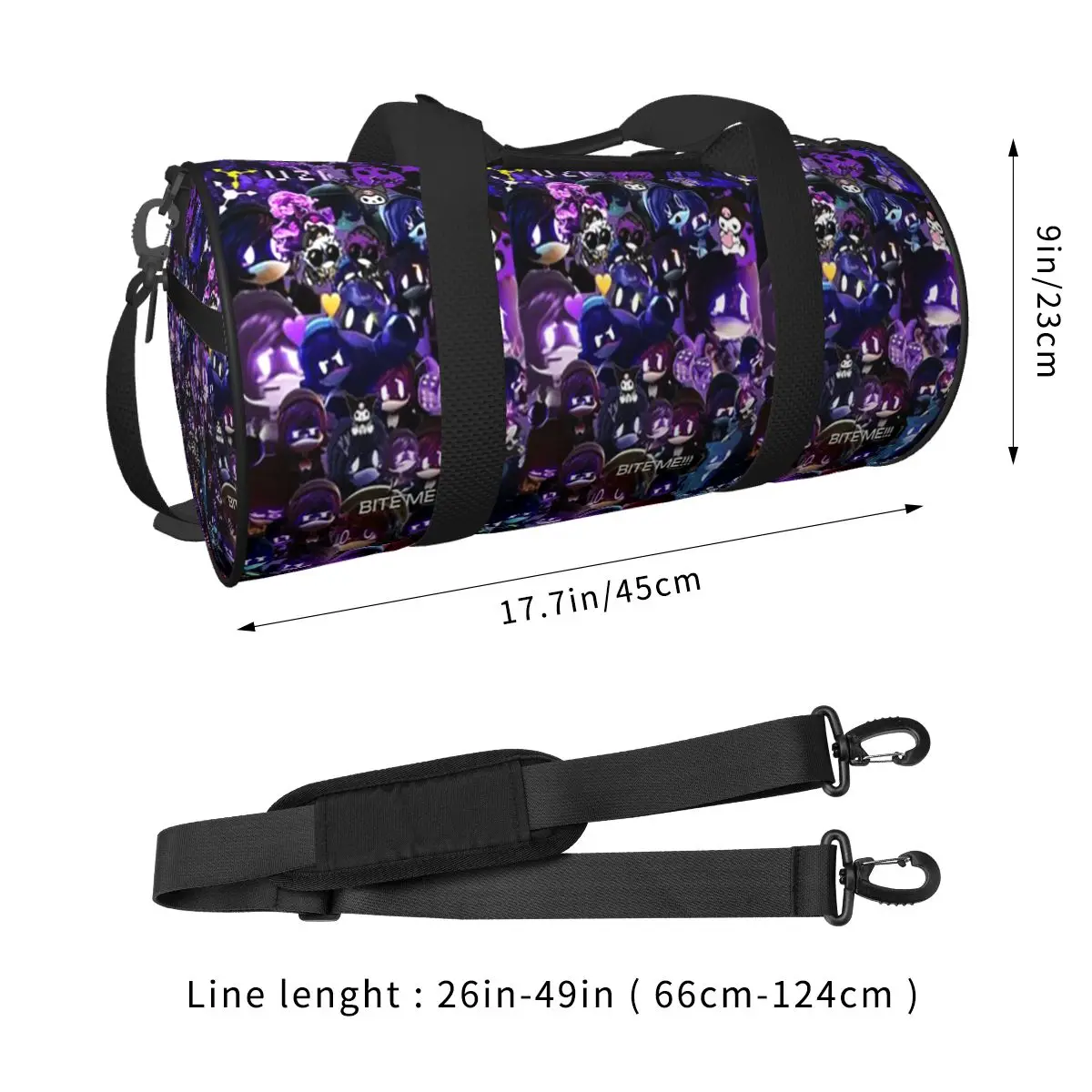 Murder Drones Uzi Collage Large Duffle Gym Bag Multi-Functional Duffle Travel Bags Handbags Fitness bag