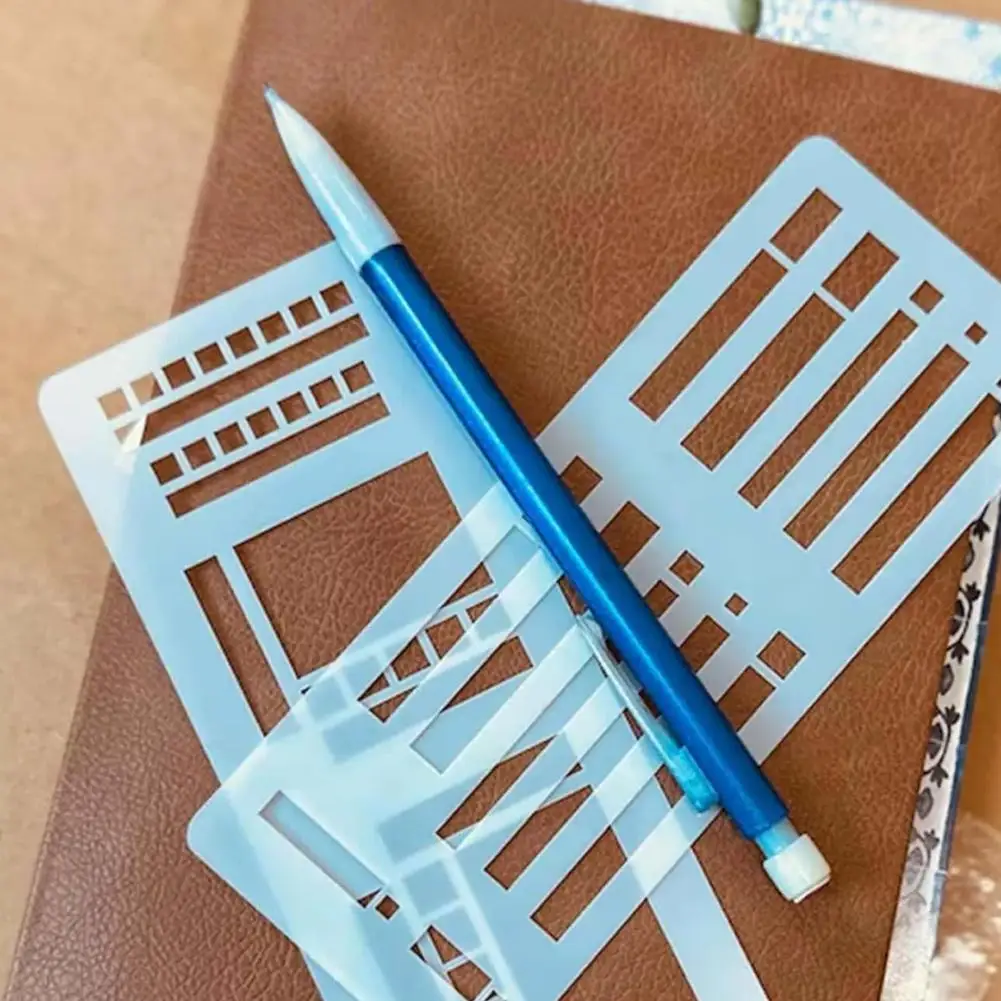 1 Buah Alat Perekam Perlengkapan Kantor Penggaris Templat Perekaman Fleksibel Penggaris Templat Dapat Digunakan Kembali Tipis Warna Transparan