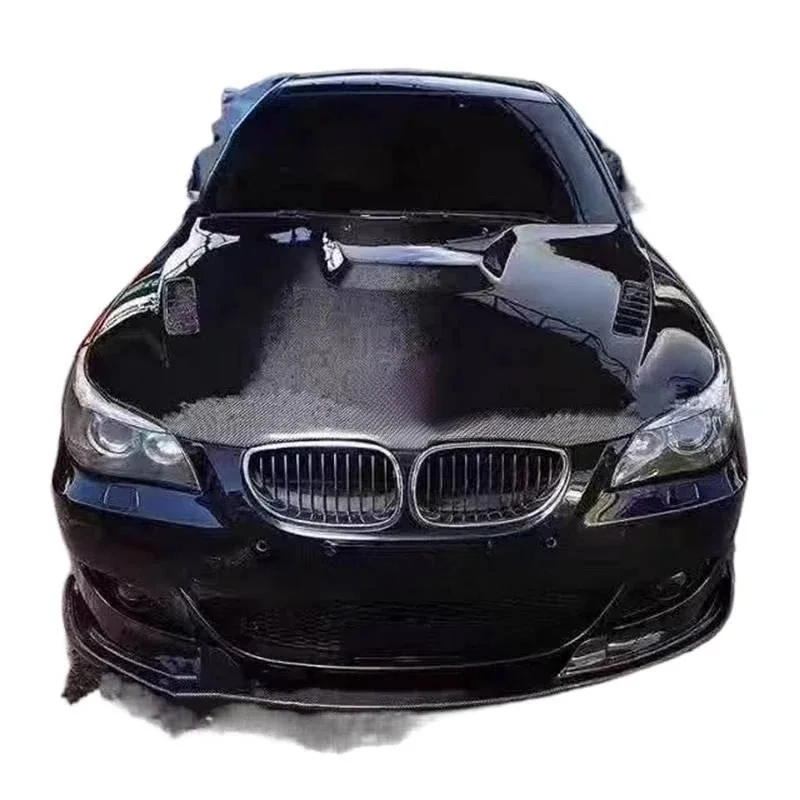 Lightweight Racing‑Style Carbon Fiber Engine Hood Bonnet Exterior Body Part Fit For E60 5 Series 2004‑2010 view 2