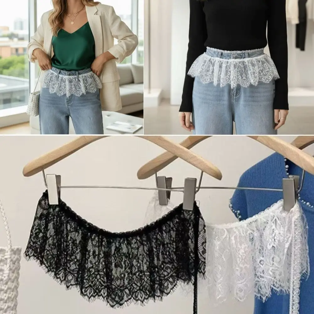 

Кружевная мини-юбка с вышитым цветком, нерегулярная уличная одежда Y2K, юбка с оборками на шнуровке, прозрачные плиссированные юбки на шнуровке