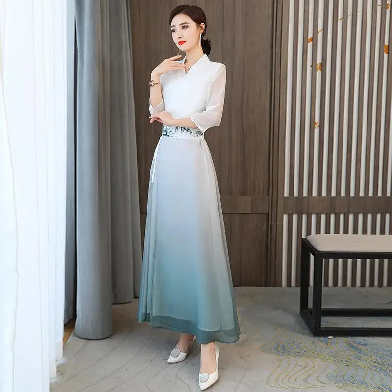 Chinese Traditional Dress Woman Hanfu Streetwear Casual Clothing Vintage Ethnic Style Fashion Beautiful Clothes - view 3