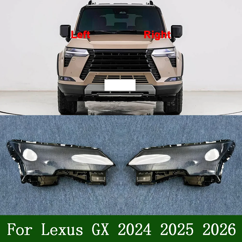 

Front Glass Lens Lamp Shade Shell 2024 2025 2026 For Lexus GX Car Front Headlight Cover Lampshade Lampcover Caps Headlamp Shell