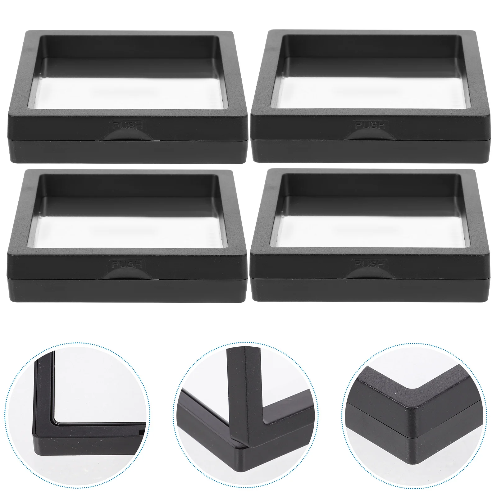 

12Pcs Floating Jewelry Frames Display Holders Desktop Coin Medal Stamp Showcase Protective Frames Frame