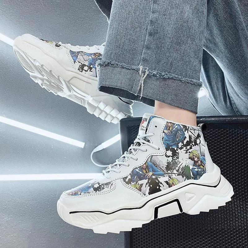 قطعة واحدة تنفس تنوعا المتخصصة الأصلي حذاء كاجوال للرجال الربيع/الخريف وصول جديد سميكة القاع المضادة للانزلاق أحذية رياضية #6