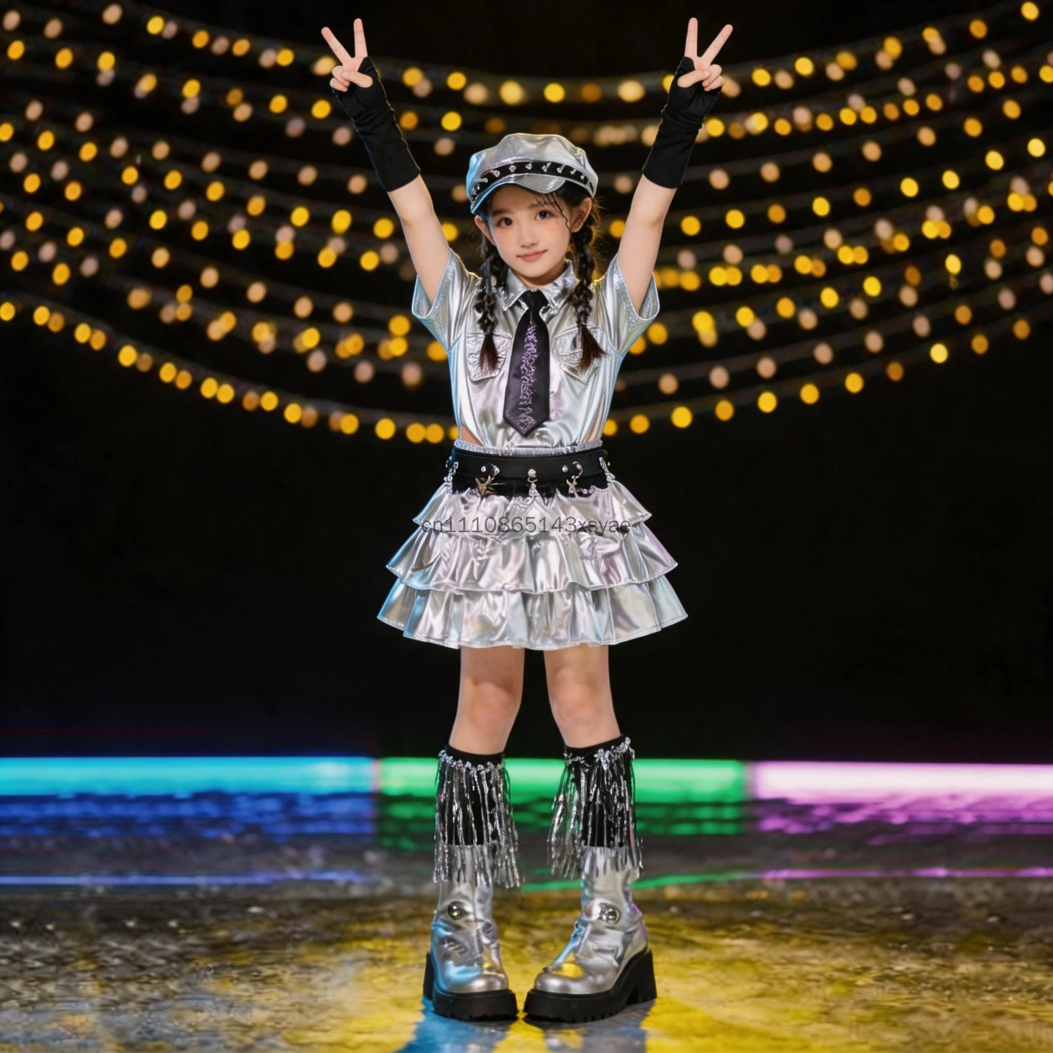 

Children Hip Kpop Dance Outfit Stage Performance Costume Children Hip Hop Clothes Clothing Kids Hip Hop Dance Clothes