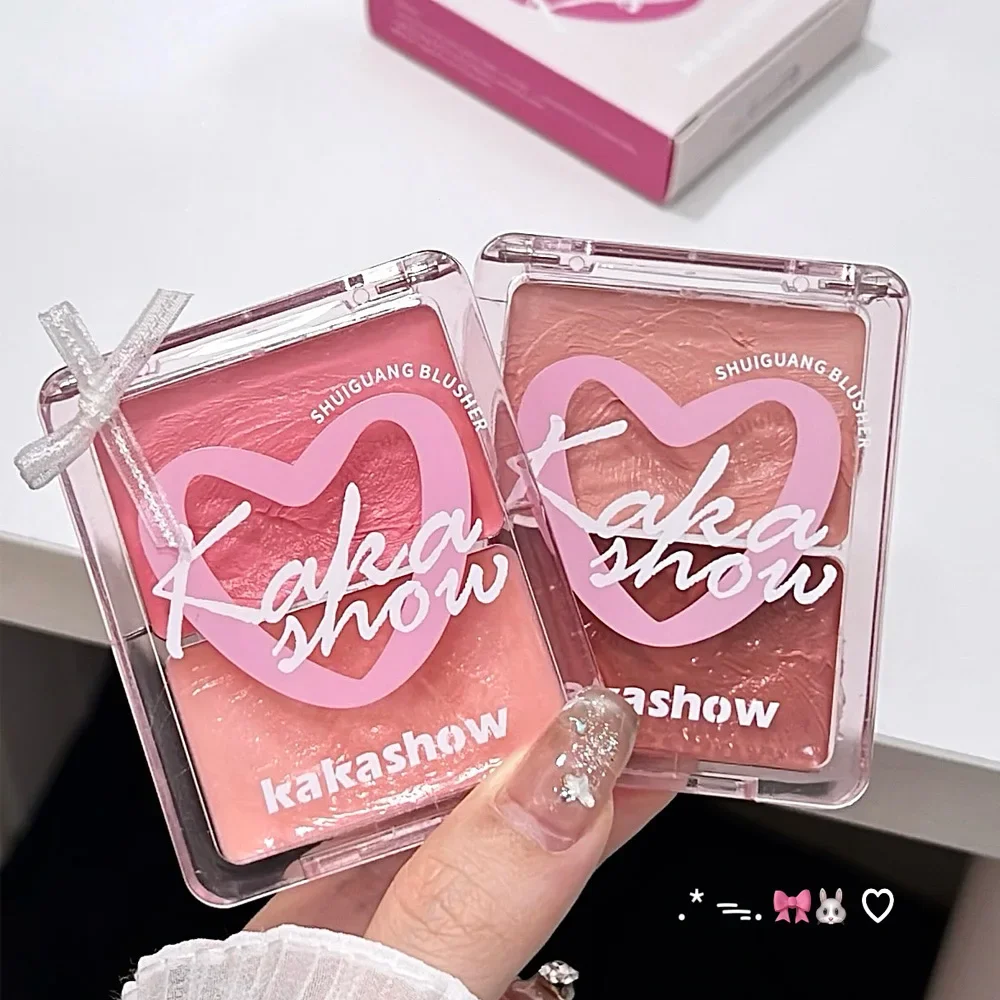 Two-color Water-light Blush Cream Natural Long Lasting Easy To Color Moisturizing High Gloss Blusher Face Korean Makeup Cosmetic