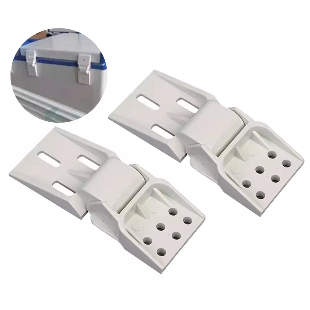 2232221111    2pcs Chest Freezer Hinge Plastic Hinge Folding Freezer Door Hinge Flexible Opening Range Six Hole For Home Freezer