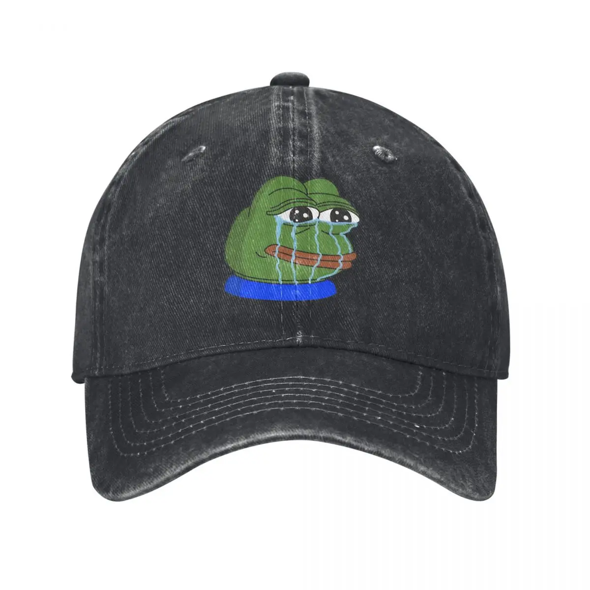 The Crying Baseball Caps Peaked Cap Sad Frog Sun Shade Hats for Men