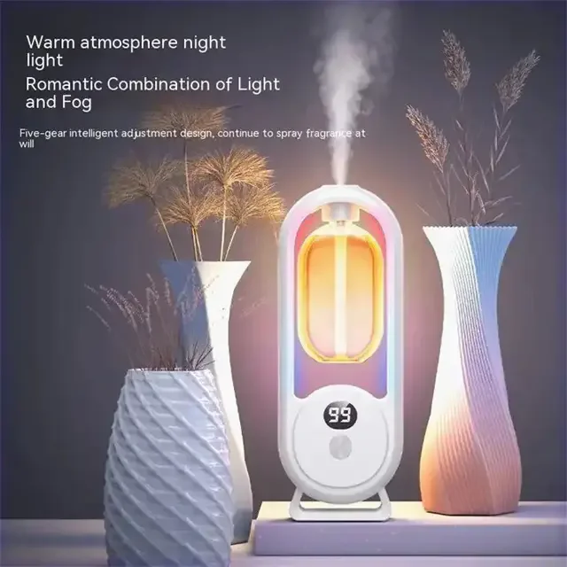 

Home Essential Oil Aromatherapy Fragrance Humidifier Usb Rechargeable Digital Display Smart Air Freshener Aroma Diffuser