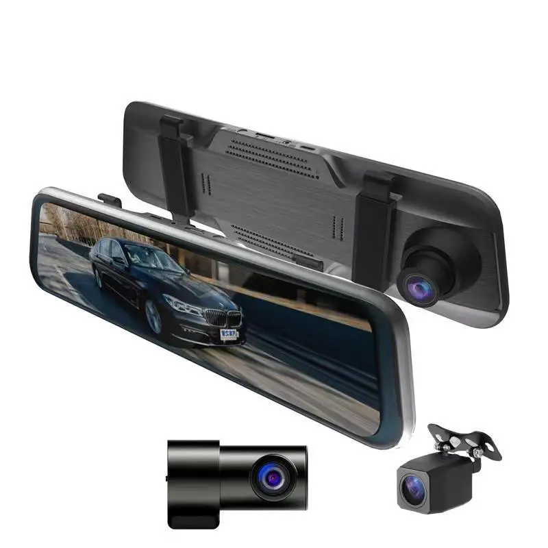 

1080P HD Car Black Box Dash Cam Vision Model with Three Lens Features Park Mode and WiFi 1-Year Warranty