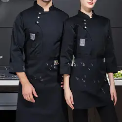 Professionele chef-kok werkkleding catering kookkleding tops restaurant uniform keuken shirt hotel kok jas ober overalls