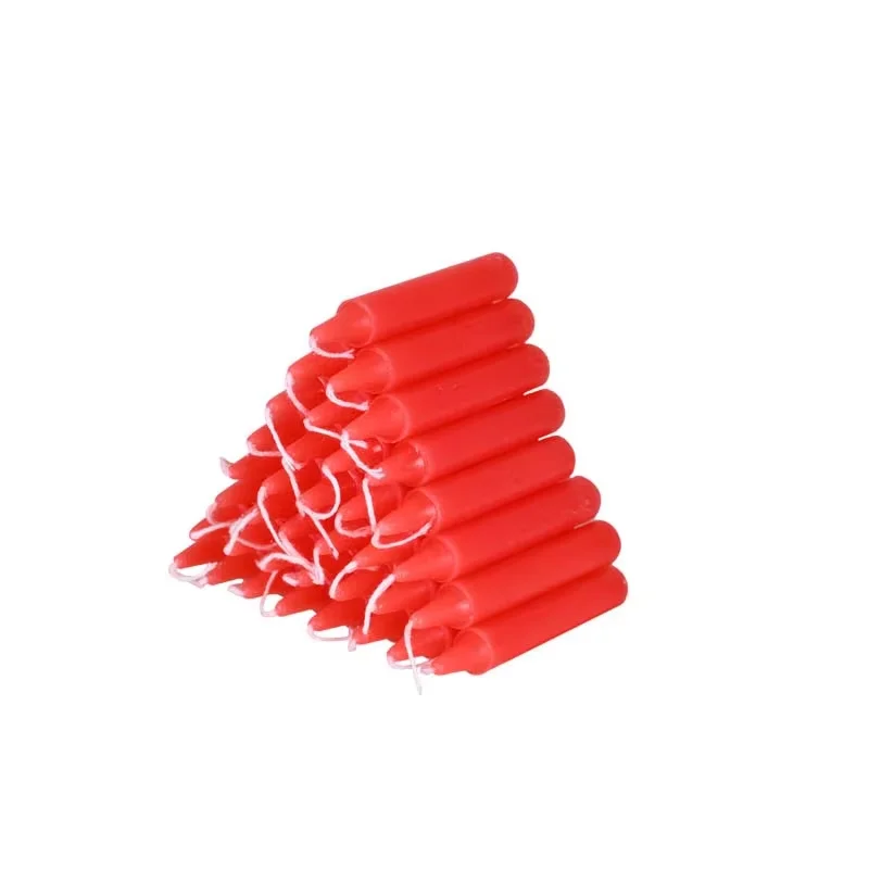 100pcs/lot 1.2 * 7.5cm Household Candles for Worshipping God of Wealth Buddha Kindergarten Experimental Boxed Short Candle