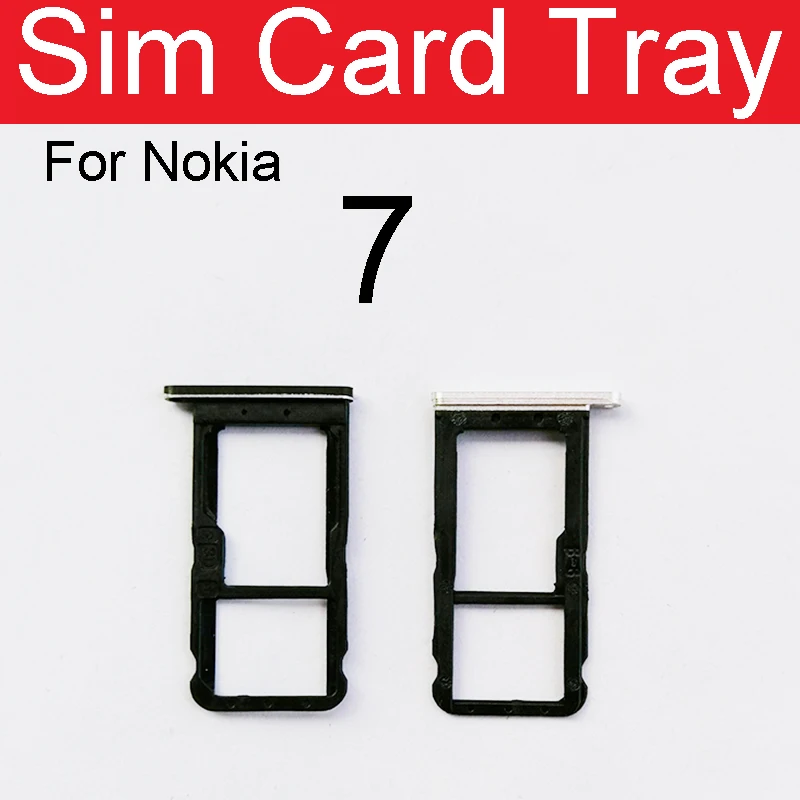 Sim Card Tray Holder For Nokia 9 Pureview 7 8 Plus 8.1 X7 8 Sirocco Sim  Card Slot Adapter Replacement Repair Parts