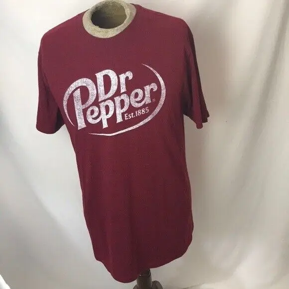 Dr Pepper burgundy t shirt Sz L