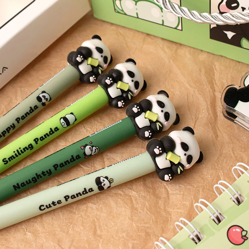 4Pcs Kawaii Cartoon Capybara Panda Gel Pen Creative Quickly-Drying Cute Pressing Neutral Pen Stationery School Supplies Gifts