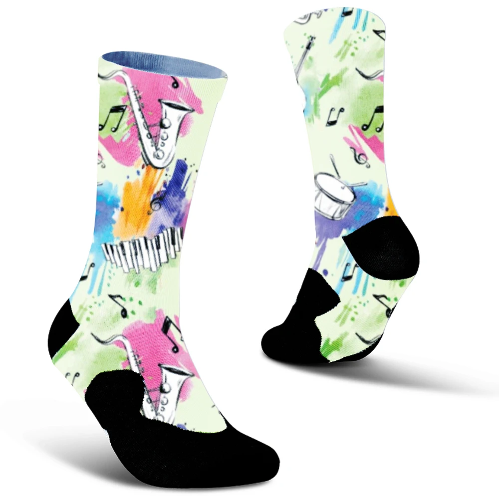 Rohr lustige glückliche Männer Socken Neuheit Skateboard Crew lässig verrückte Socken hochwertige gekämmte Baumwoll socken Lebensmittel muster lang