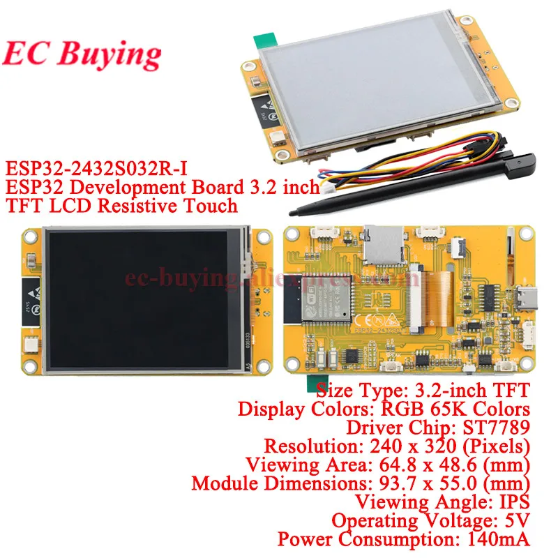 ESP32 S3 für Arduino LVGL WiFi Ble Entwicklungsboard 2,4 2,8 3,2 3,5 4,3 5 7,0 Zoll 240*320 Display-Bildschirm LCD TFT Modul