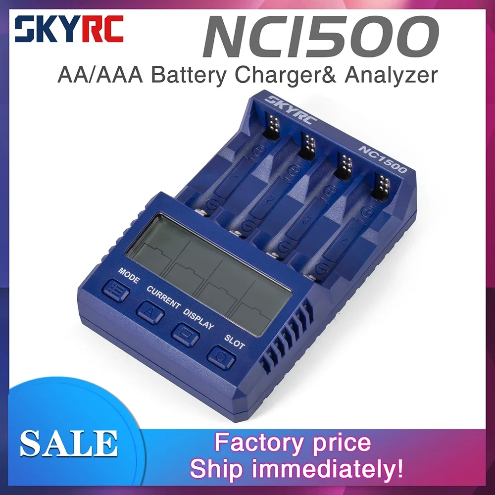SKYRC NC1500 Smart Battery Charger Analyzer 4 Independent Slots for AA AAA NiMH Rechargeable Batteries