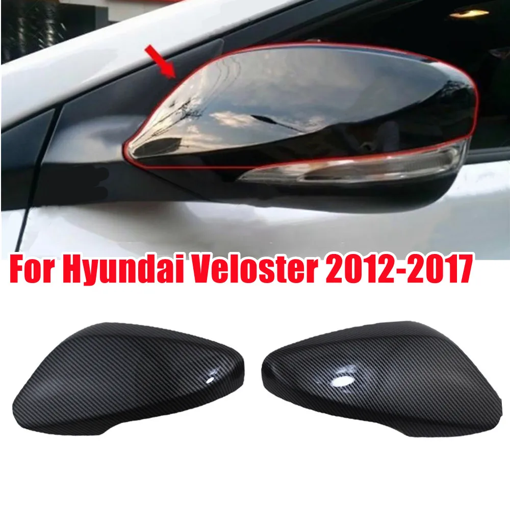 For Hyundai Elantra Veloster Accent Solaris HB20 ABS Car Rearview Side Mirror Cover Wing Cap Exterior Door Housing Shell Trim