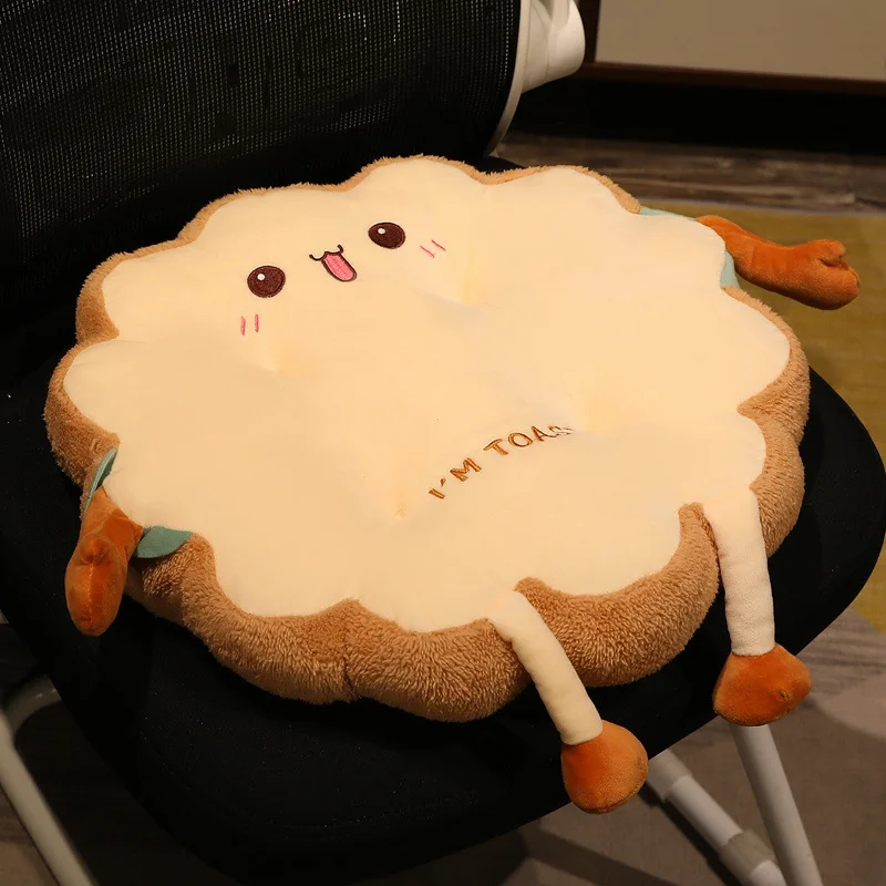 Cute Cookie Seat Cushion 10cm Thickness Car Waist Cushion Portable Seat Support for Driving Office Chair Machine Washable
