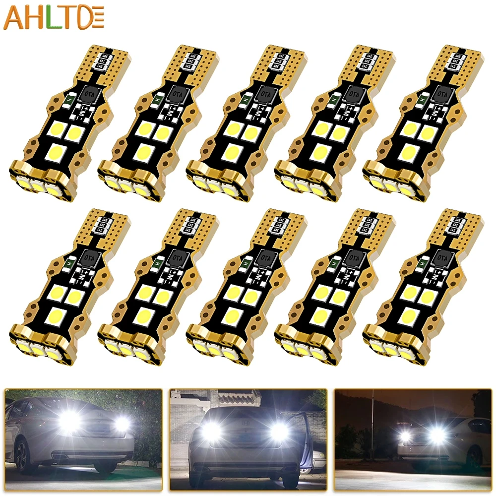 

2/4/10/20pcs T15 W16W LED Bulb Reverse Light 3030 9SMD Canbus Error Free Car Brake Tail light Auto License Plate Lamp 12V White