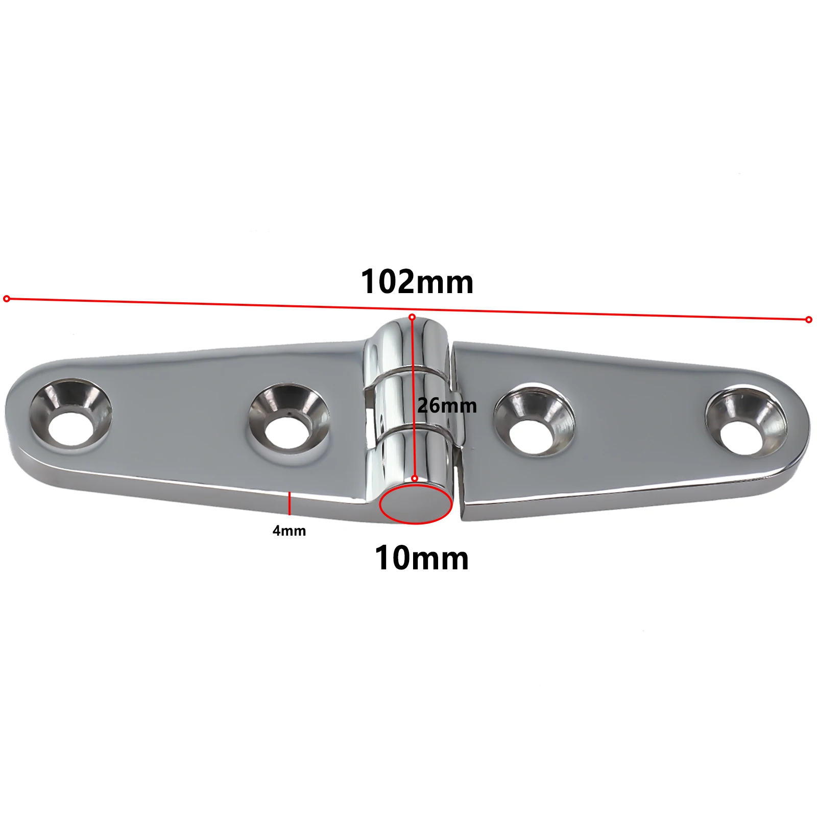 Brand New Boat Hinge Marine Parts Silver Stamp Strap 316 Stainless Steel Tool Box Cabinet Deck Door Grade Hatch