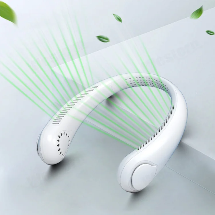 USB يمكن ارتداؤها التبريد البسيطة الشخصية معلقة الفرقة قلادة قابلة للشحن شريط حول ياقة الملابس الخالية من الشفرة معلقة مروحة الرقبة الصالحة للشرب