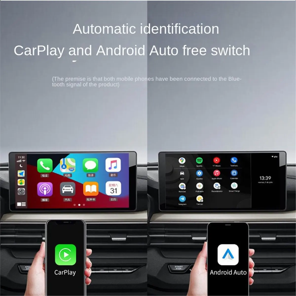 ABZJ For Android 11 TV Box CarPlay Ai Box Wifi Wireless Android Auto Built-in Play Store for YouTube Netflix CarPlay Cars