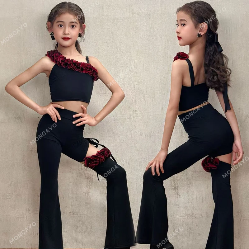 

Платье для латинских танцев, платья для бальных танцев для девочек, стандартный конкурс, румба, самба, танго, танцевальный костюм, детское платье для латинских танцев