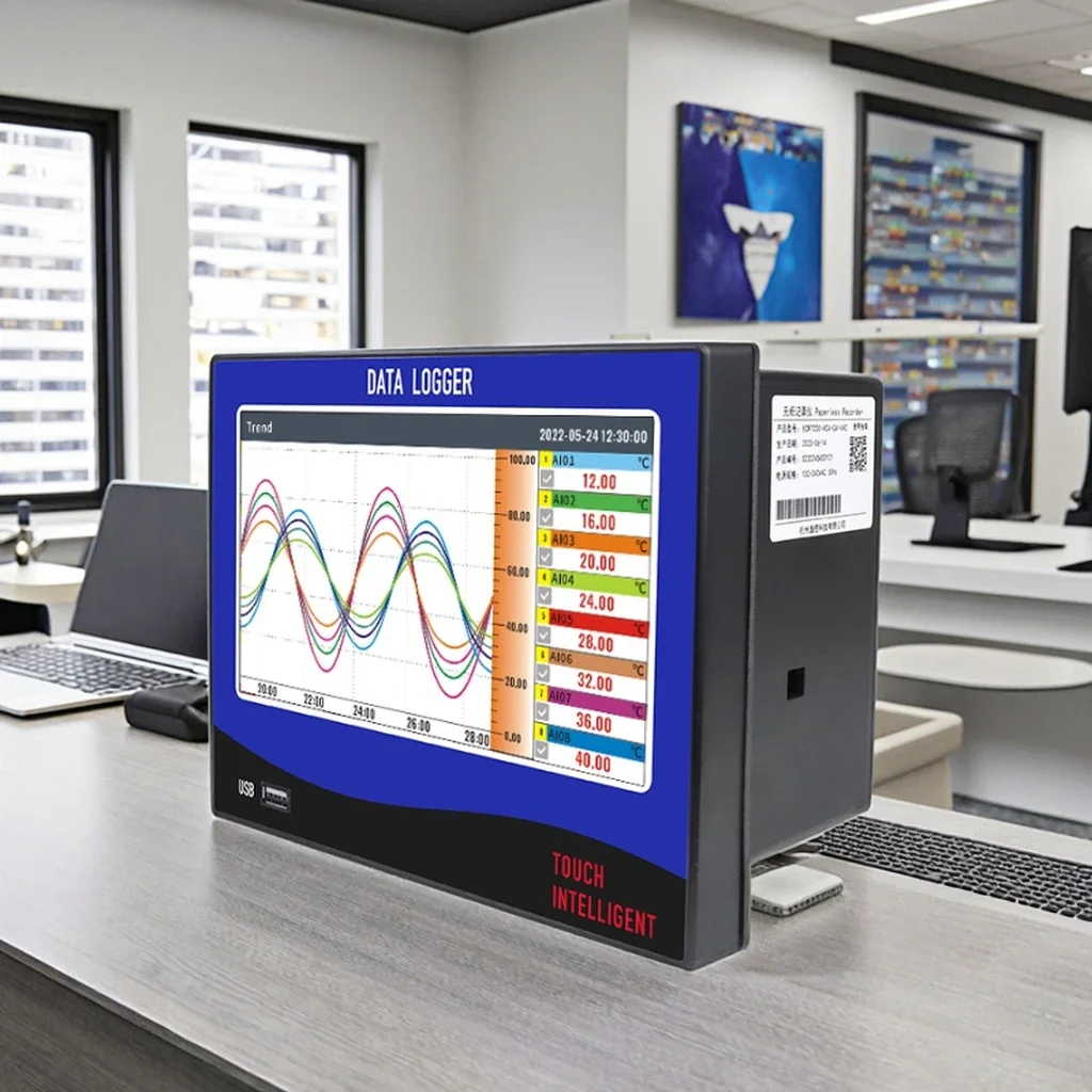 

2026 Pressure Voltage Current Real Time Data Recorder 1-32 Channels PT100 K B 4-20mA 0-5V Pressure Analog Chart Recorder Datalog