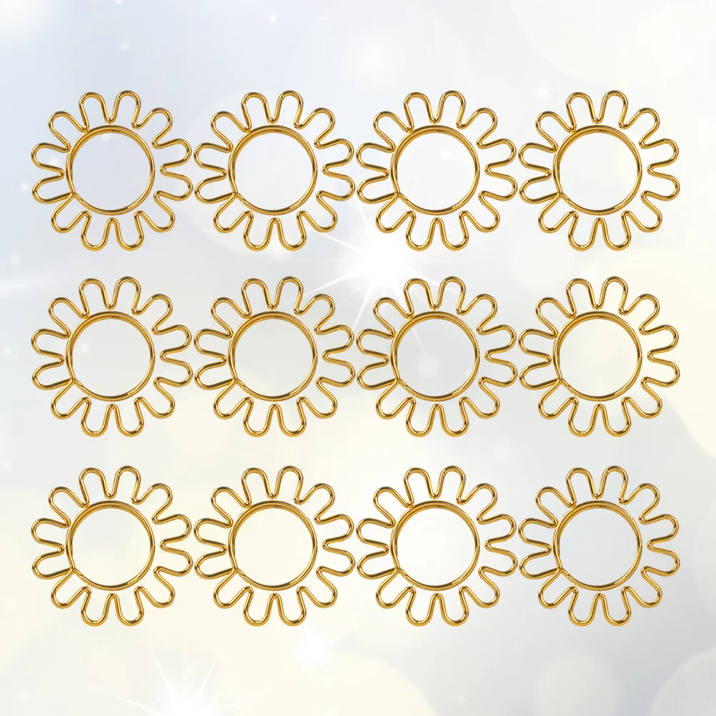 

8Pcs Sunflower Paper Clips Golden Shape Clips for Office School Notebook Bookmark Calendar Scrapbook Notes