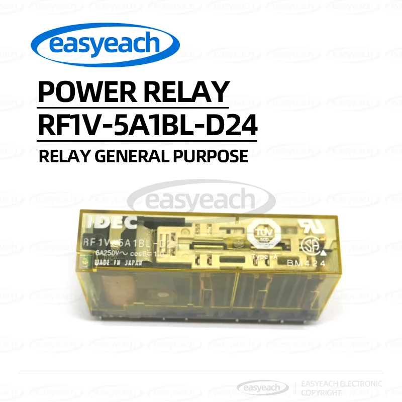 RF1V-5A1BL-D24 RH1B-ULDC24V DC24V IDEC Safety Relay 5NO 1NC Power Relay Electrically Operated Relay