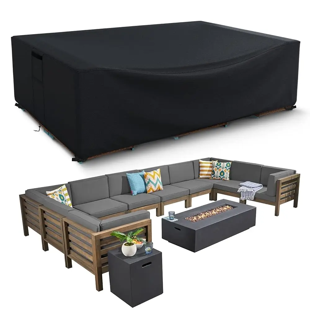 

Patio Furniture Covers Waterproof, Heavy Duty 600D Outdoor Furniture Covers For Outside Sectional Sofa Set,Tear Resistance And