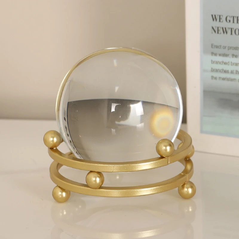 When Luxury Comes, Transparent Crystal Ball Ornaments Office Desk Lucky Living Room Wine Cabinet Decorations High-end Gifts.