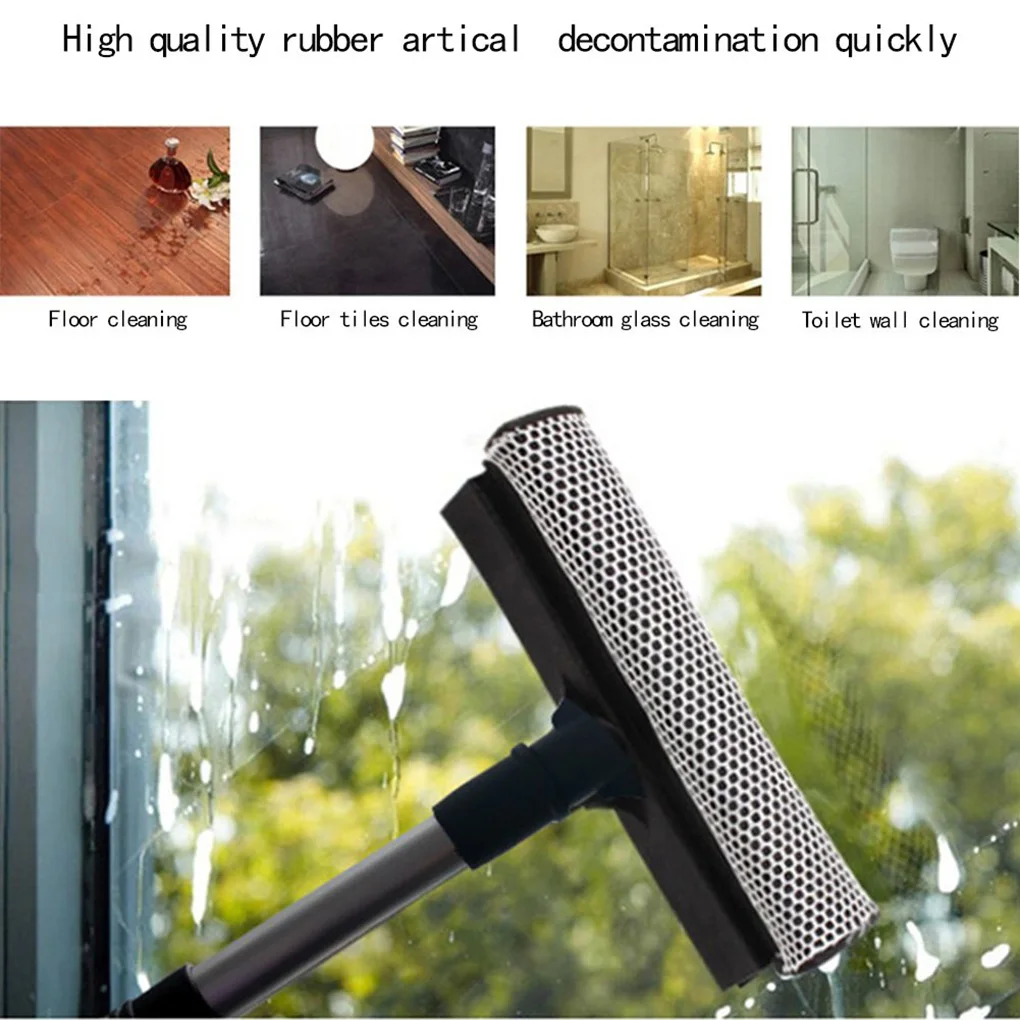 Window Cleaner Household Double-sided Wiper Kitchen Cleaning Tool Telescopic Sponge Glass Wiper