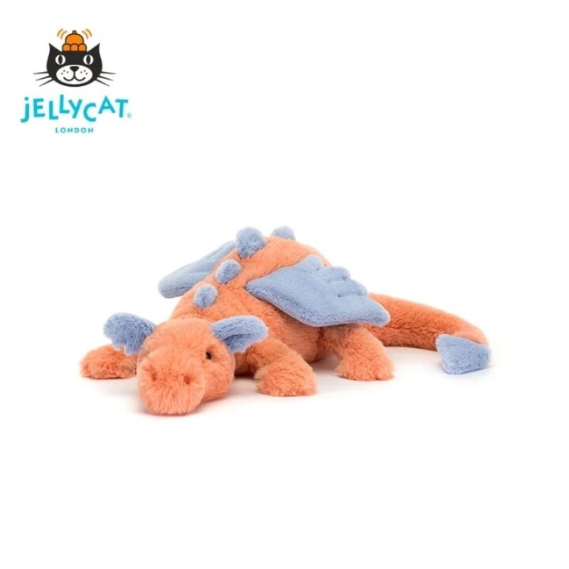 Jellycat Persimmon Dragon 66 см мягкая пушистая плюшевая игрушка - 100% натуральная приятная кукла, новая с биркой для подарка