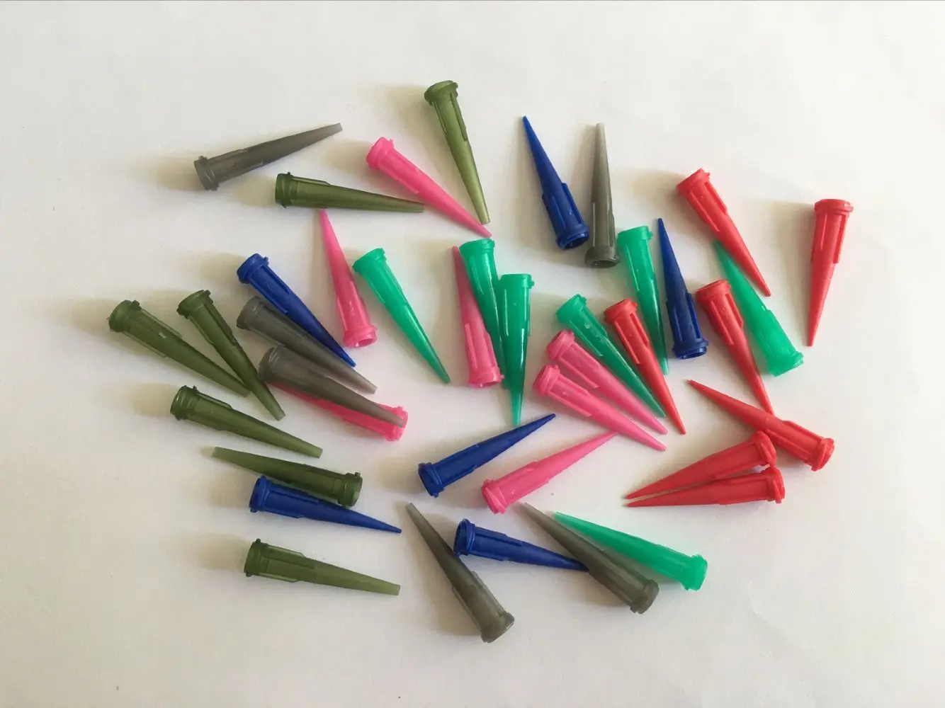 10-60pc Each 10pcs PE TT Tapered Tips Solder Paste Adhesive Glue Dispensing Needle Plastic Tapered Tips 14-25GA 1.25 inch Length